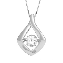 925 Sterling Silver Jewelry Dancing Diamond Pendants